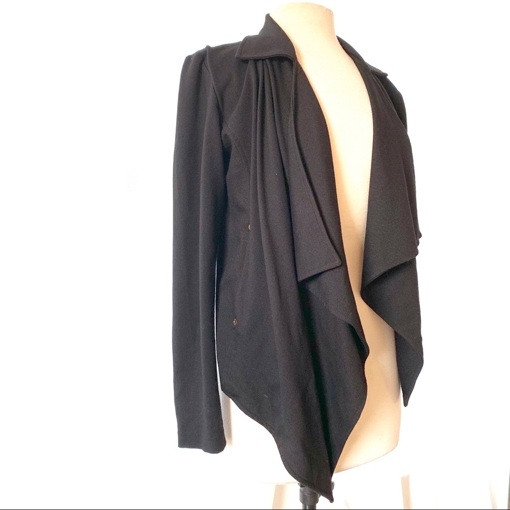 Draped Lapel Asymmetrical Jacket - image 2
